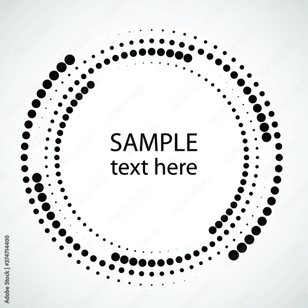 Halftone dots in circle form. round logo . vector dotted frame . design element Halftone dots in circle form. round logo . vector dotted frame . design element