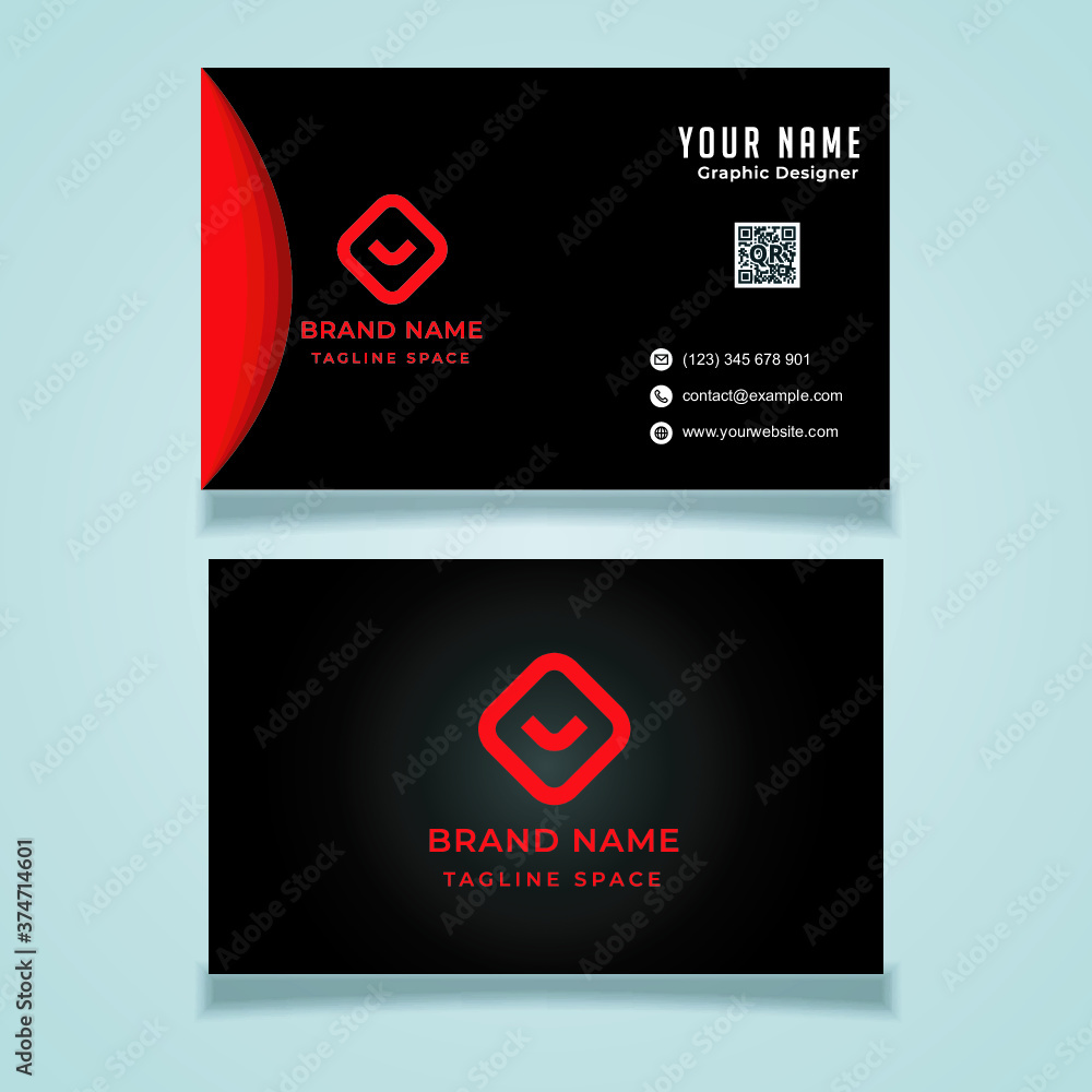 Abstract business card template design Abstract business card template design