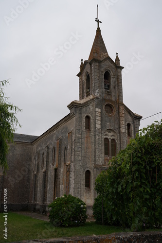 Church in Rinlo, beautiful coastal village in Lugo. Galicia,Spain