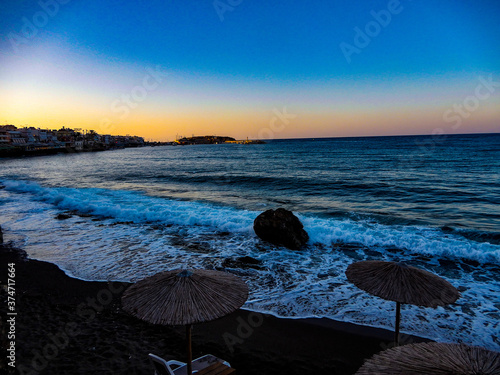 Sunset at the beach photo