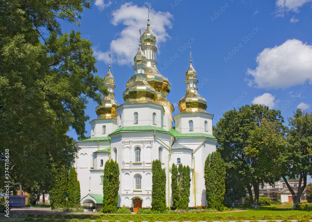 Trinity Cathedral in Gustynsky Monastery in Chernihiv region, Ukraine