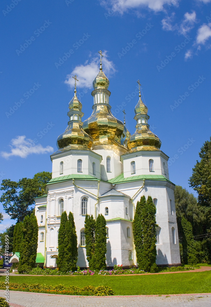 Trinity Cathedral in Gustynsky Monastery in Chernihiv region, Ukraine