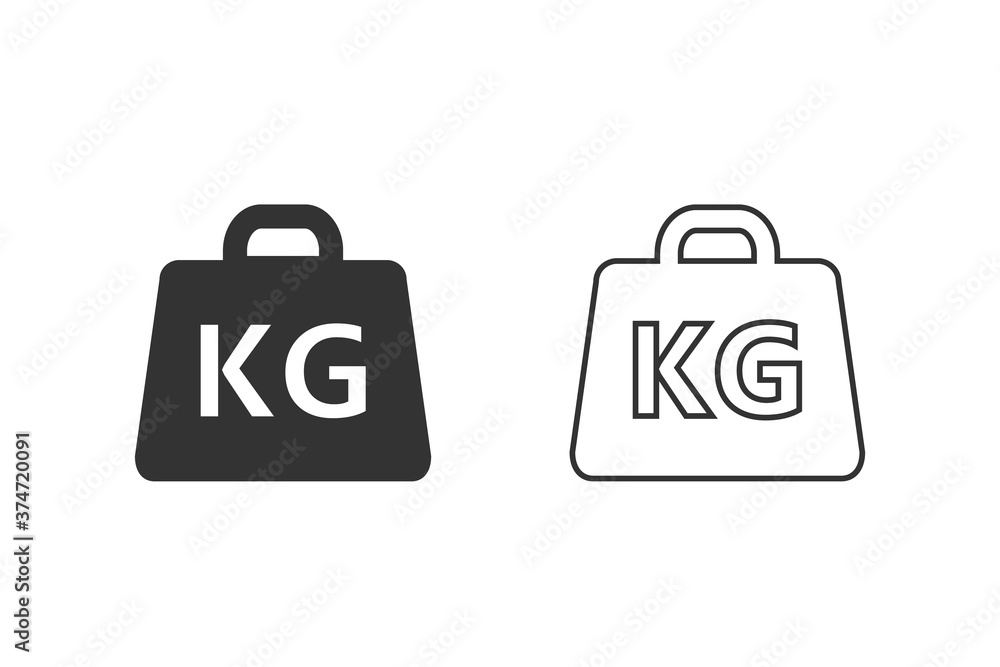 Weight line Icon set vector illustration Weight line Icon set vector illustration