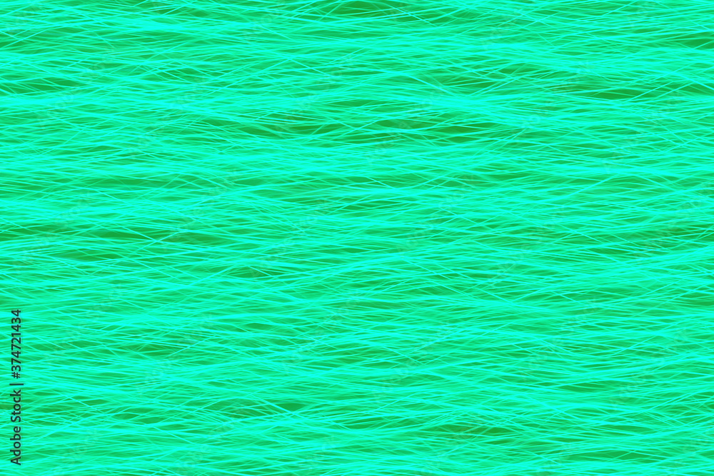 Abstract seamless pattern of intertwining neon threads in the form of waves in green colors. Topics - the development of science, energy and fantasy. Background for website, cover, or print on fabric.