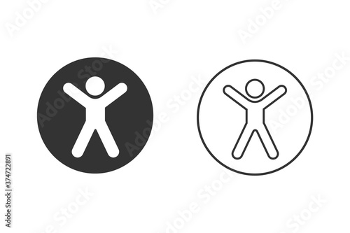 Accessibility line icon set universal access vector icon