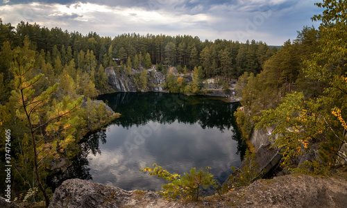 Fototapeta Naklejka Na Ścianę i Meble -  Natural Park of the Ural talc stone, Russia, Ural