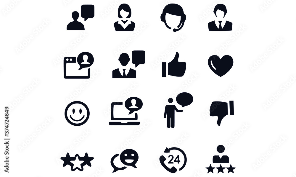 customer service icons vector design customer service icons vector design