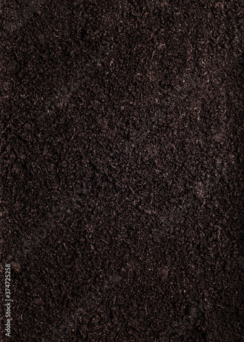 Close-up of black soil in abundance