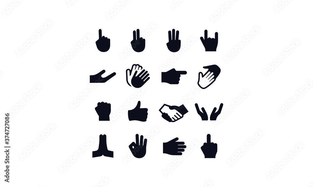 gesture Icons vector design gesture Icons vector design