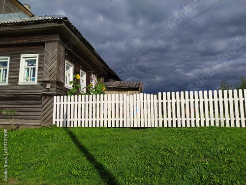 Old wooden house in the Russian village