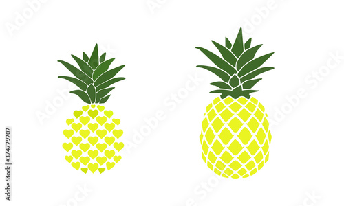 pineapple vector design illustration fruit summer
