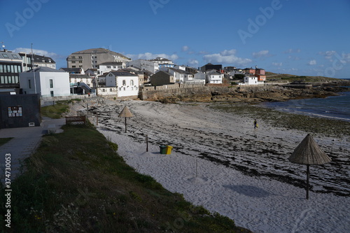 Beach in San Cibrao San Ciprian, coastal village of Galicia, Spain