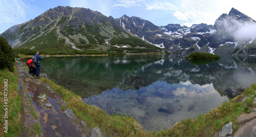 Obraz na płótnie Panorama of Gasienicowa Valley, Tatra Mountains, Poland w salonie