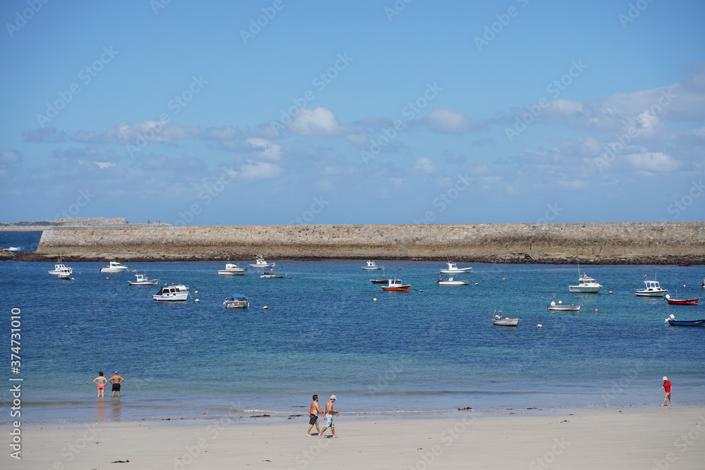 Beach in San Cibrao San Ciprian, coastal village of Galicia, Spain Beach in San Cibrao San Ciprian, coastal village of Galicia, Spain