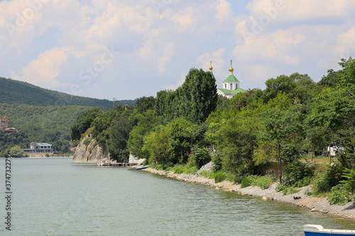 Church of Xenia of St. Petersburg and lake Abrau photo