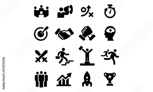  Business Competition Icons vector design 