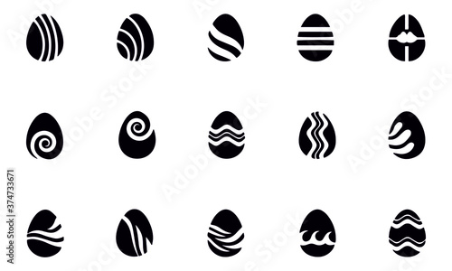 easter icons vector design 