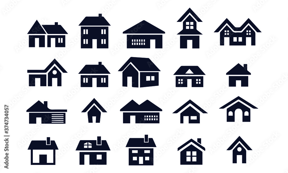 House icon set vector design 