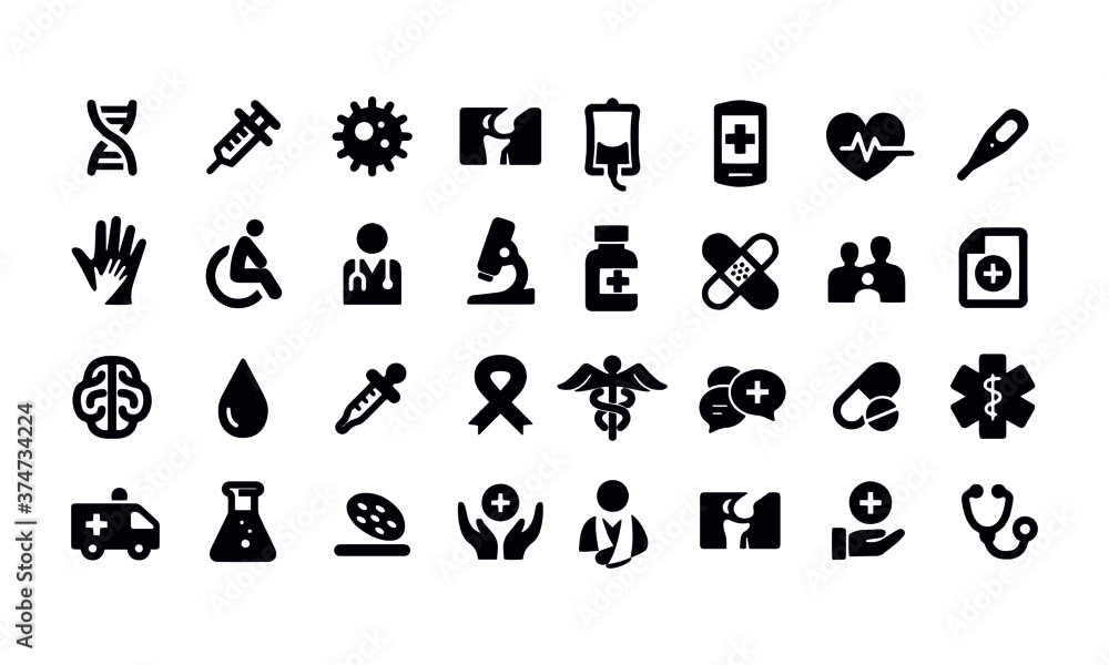 Medicine Icons vector design Medicine Icons vector design