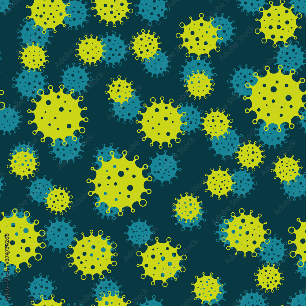 Fototapeta premium Coronavirus seamless background pattern