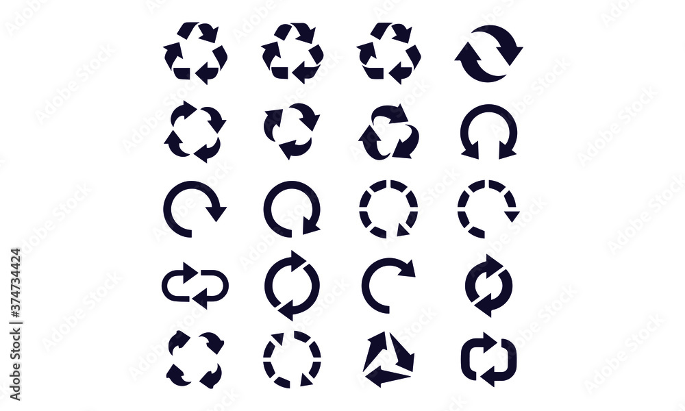 Recycle icon set vector design Recycle icon set vector design
