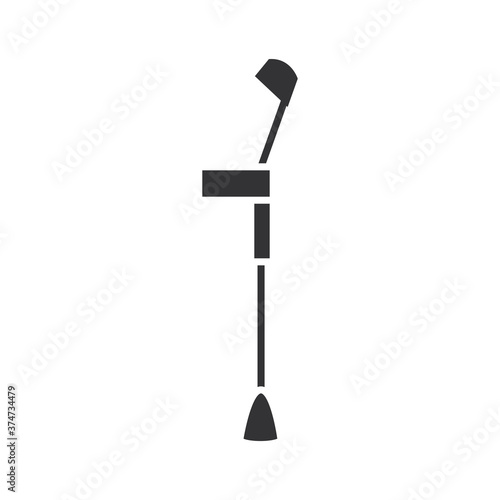 forearm crutch, walking aid, world disability day, silhouette icon design