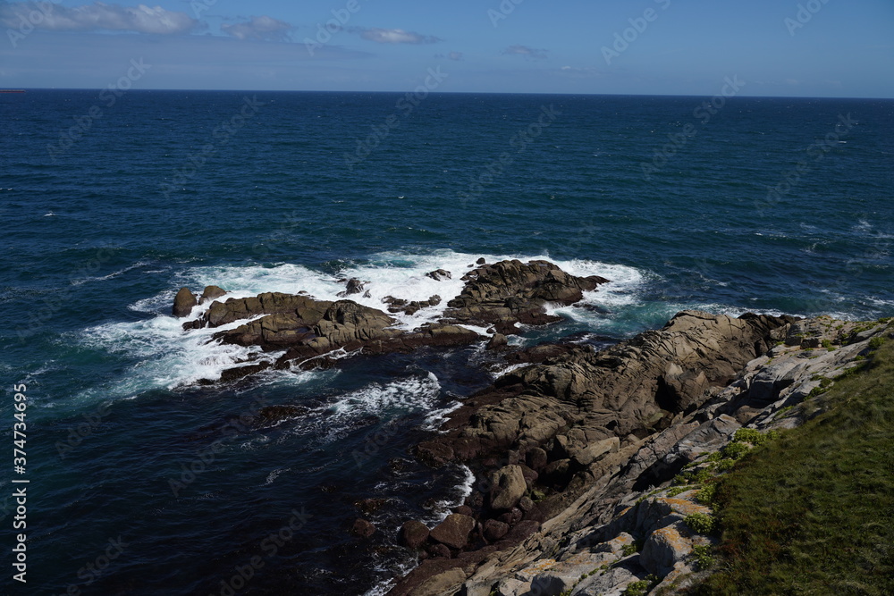 Coastal landscape in San Cibrao San Ciprian. Galicia, Spain