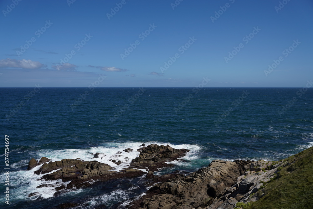Coastal landscape in San Cibrao San Ciprian. Galicia, Spain