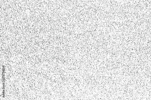 Grunge surface texture with noise, grain, dots. Abstract monochrome background. Vector illustration. Overlay template.