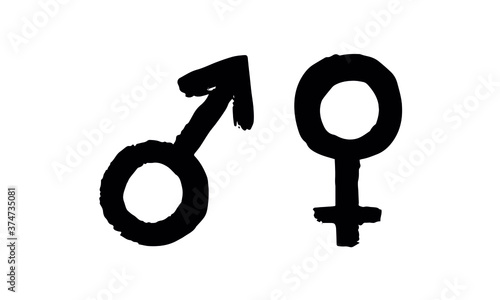 Vector man and woman sign icon