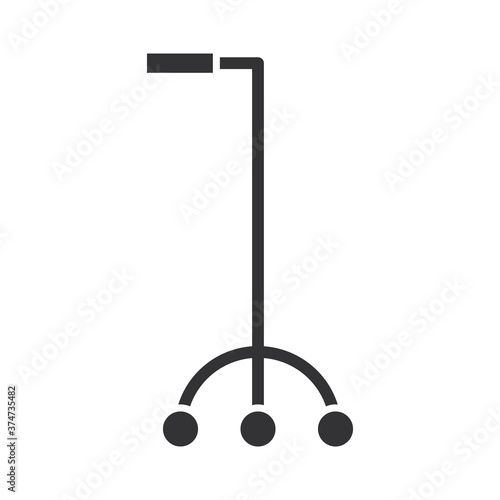 mobility aid device for physically disabled, world disability day, silhouette icon design
