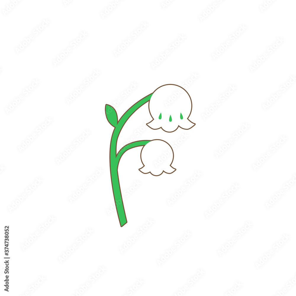 Obraz premium an illustration of Lily of the valley