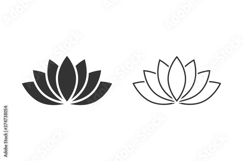 otus line icon set or Harmony icon on white. Vector