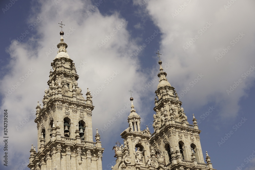 Santiago de Compostela, historical city of Galicia. La Coruna, Spain