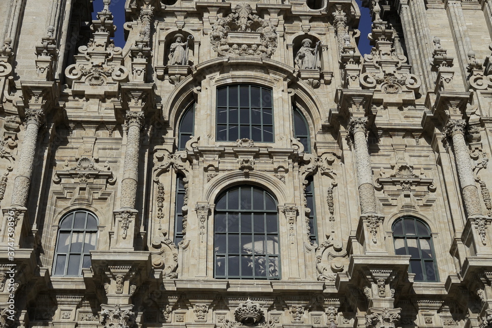 Santiago de Compostela, historical city of Galicia. La Coruna, Spain