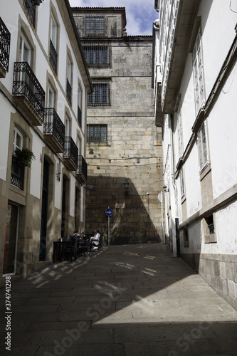 Santiago de Compostela  historical city of Galicia. La Coruna  Spain