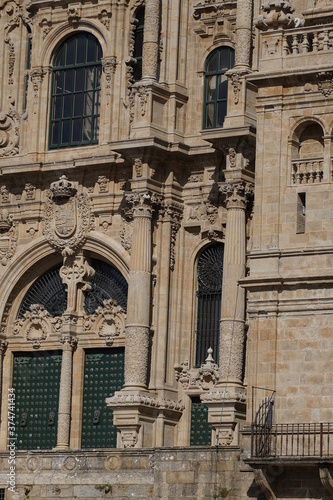 Cathedral of Santiago de Compostela  historical city of Galicia. La Coruna  Spain