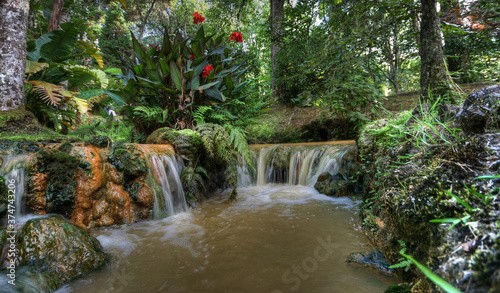 Thermal waters flowing through the garden in Terra Nostra