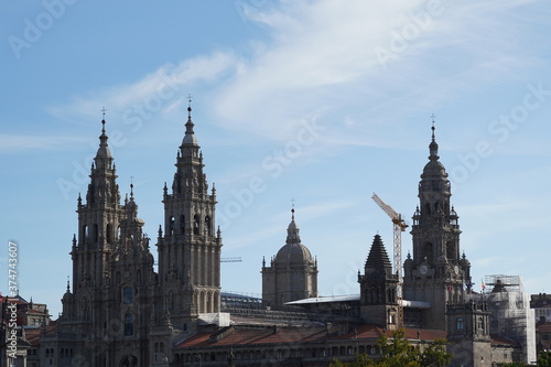 Cathedral of Santiago de Compostela  historical city of Galicia. La Coruna  Spain