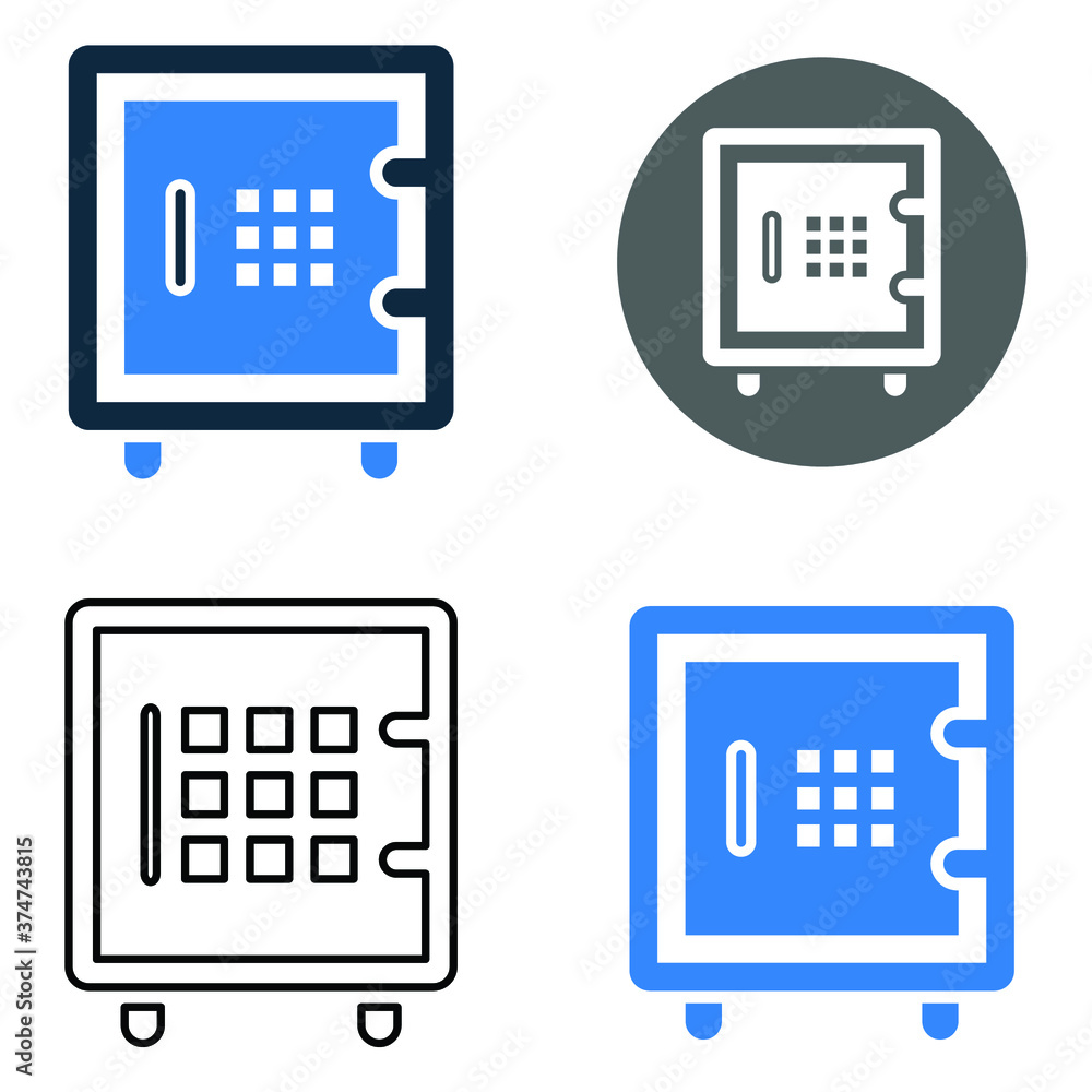 Deposit, protection, locker icon. Editable vector isolated on a white background Deposit, protection, locker icon. Editable vector isolated on a white background