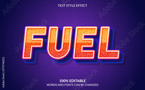 Editable Text Effect, Fuel Text Style