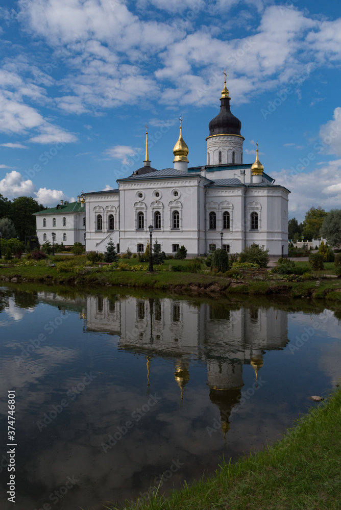 Spaso-Elizarovsky convent. The monastery was founded by Saint Eleazar (1386-1481). Elizarovo, Pskov District, Russia