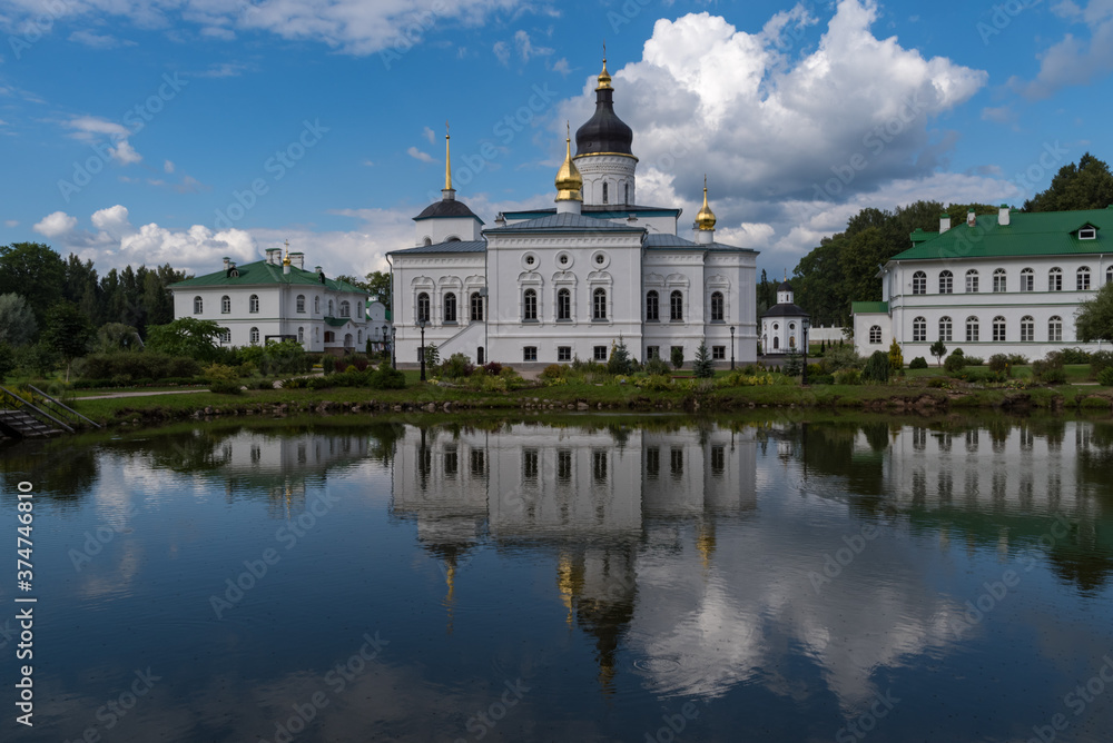 Spaso-Elizarovsky convent. The monastery was founded by Saint Eleazar (1386-1481). Elizarovo, Pskov District, Russia