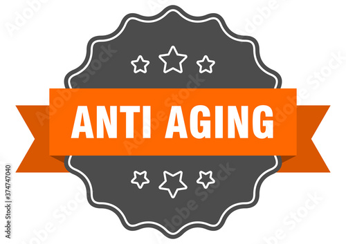 anti aging label. anti aging isolated seal. sticker. sign