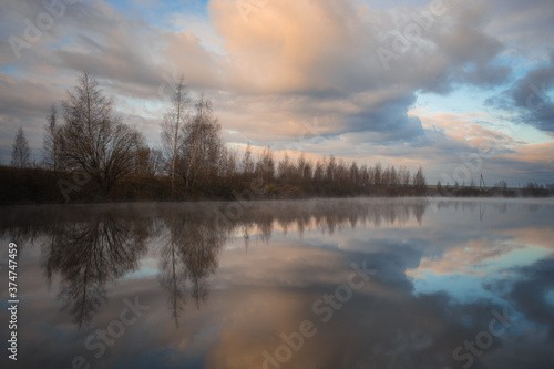 sunrise over the river © Evgenii Ryzhenkov
