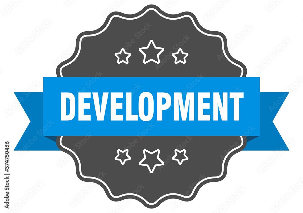 development label. development isolated seal. sticker. sign