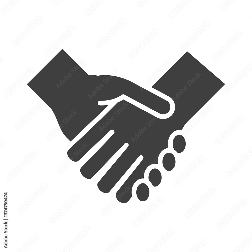 shakes hands human rights day, silhouette icon design