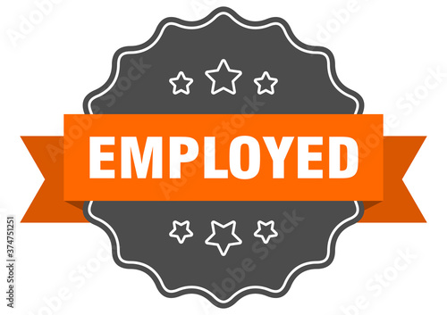 employed label. employed isolated seal. sticker. sign