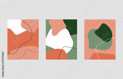 Subtle vintage elegant poster set