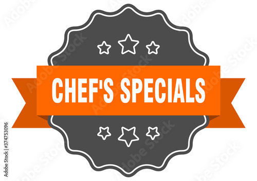 chef's specials label. chef's specials isolated seal. sticker. sign